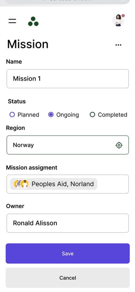 Mission Form
